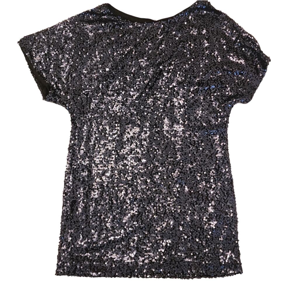 Aidan Mattox Navy Sequin Cold Shoulder Dress Size 10